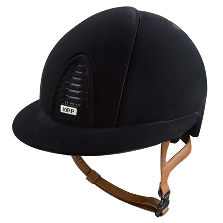 Cromo 2.0 Velvet Polo peak hjälm beige chinstr